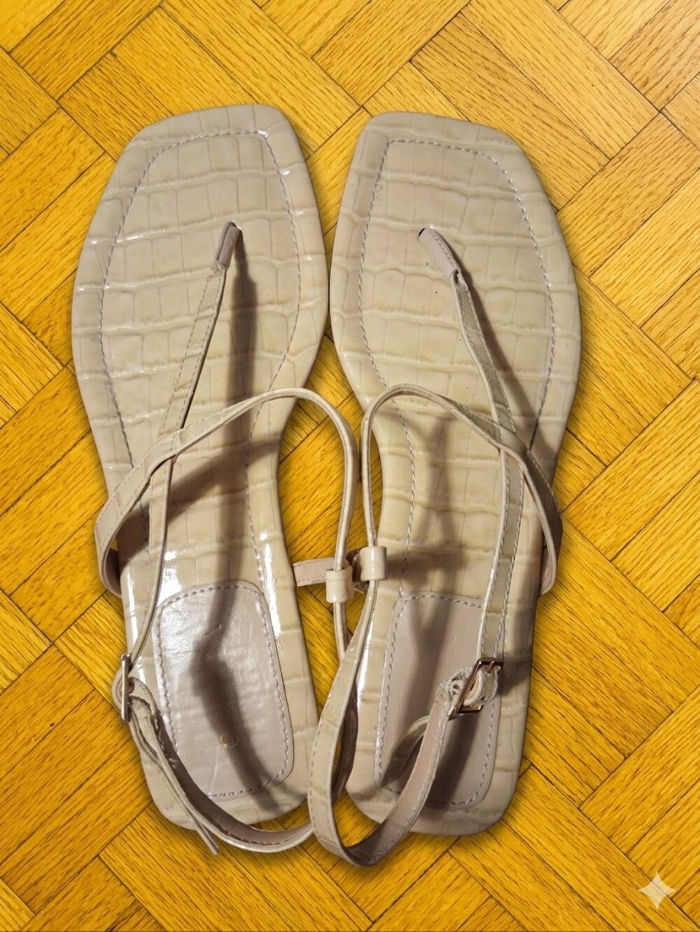 CARVELA Kase croc-embossed leather Women's sandals EUR Size 40 / US Size 9